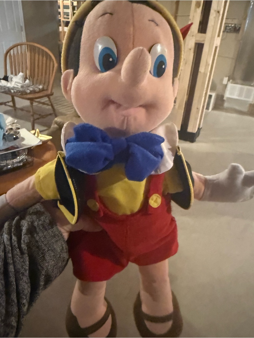 Disney Pinocchio Plush Doll in Red, Yellow, Blue and Brown
